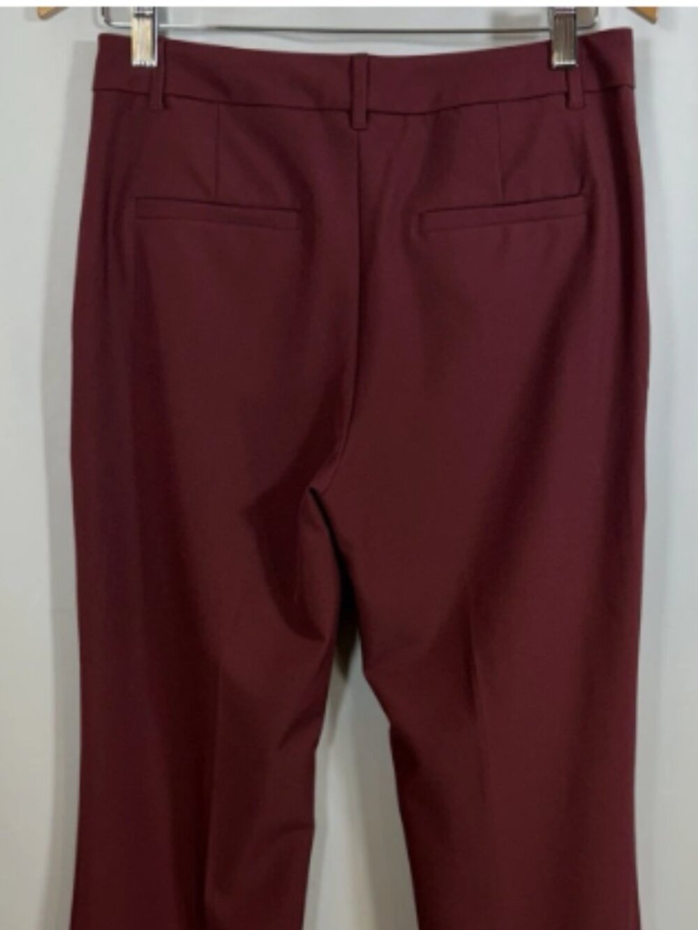 Banana Republic Factory Women's Straight Sculpted Stretch Pants  WINE Size 14 - Picture 3 of 6